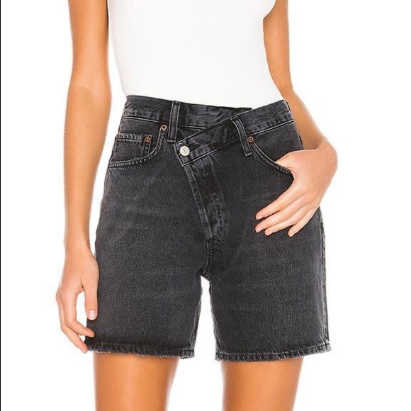 Agolde Pants - Agolde Criss Cross Denim Shorts- Photogram